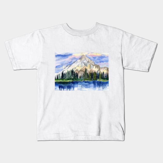 Mountain landscape Kids T-Shirt by Irina_Reznikova